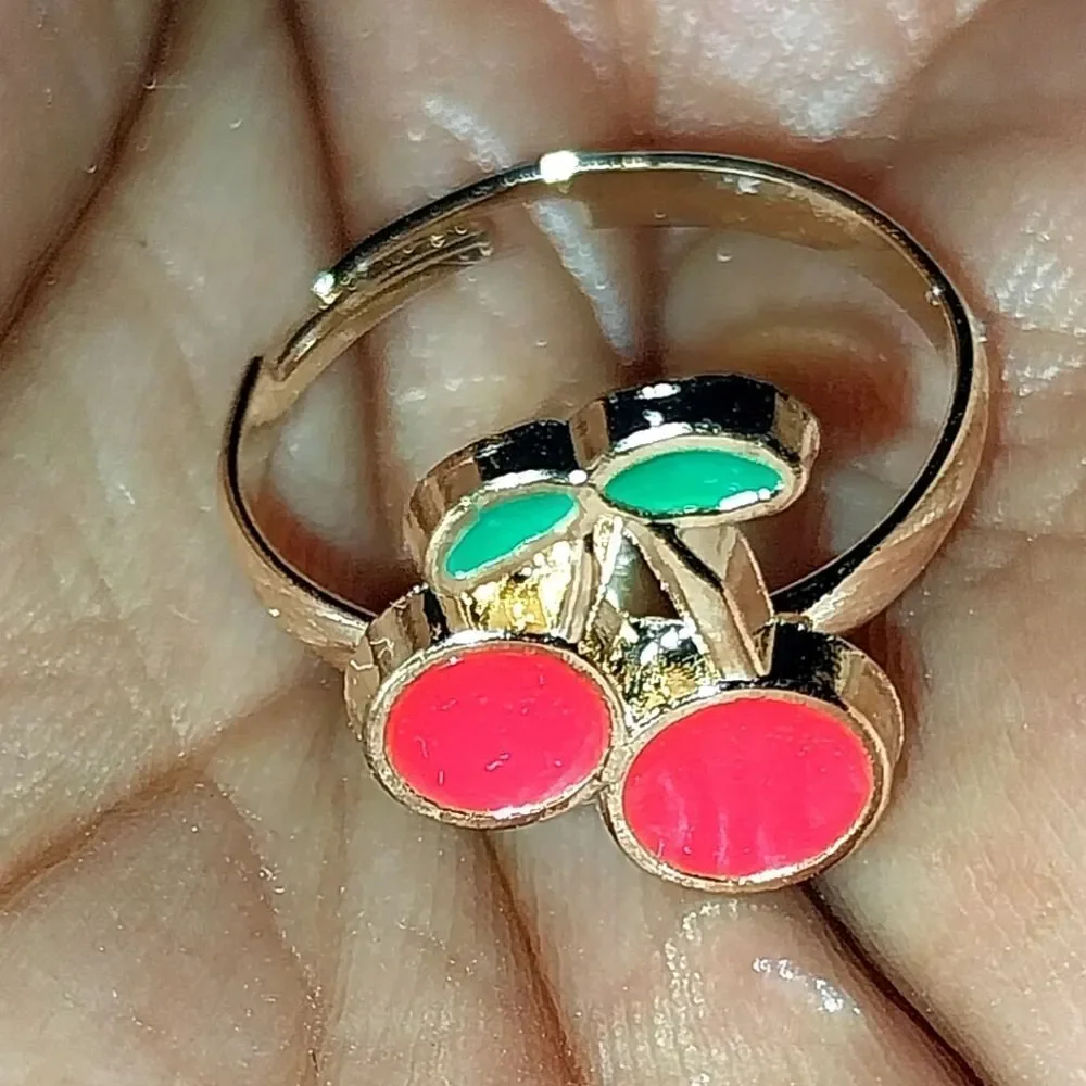 Super cute girls jeweled adjustable ring